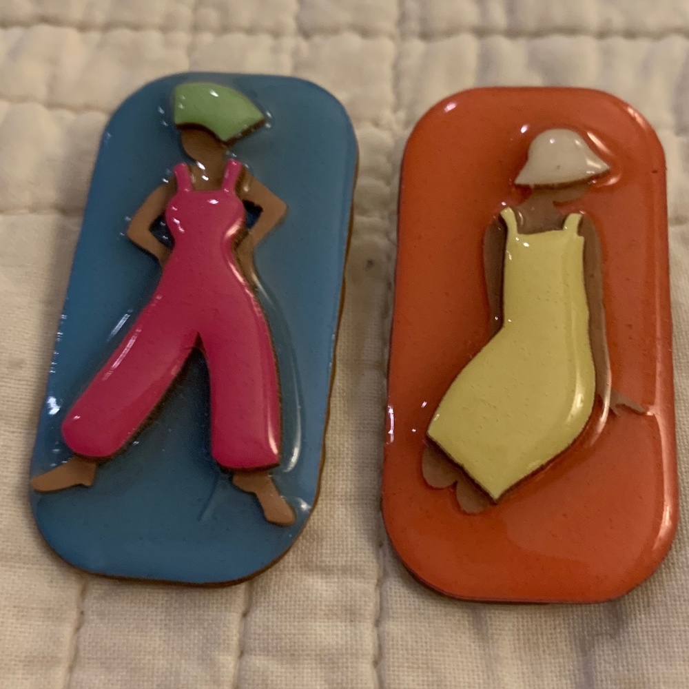 Vintage Lucinda people pins.. 2 for $26